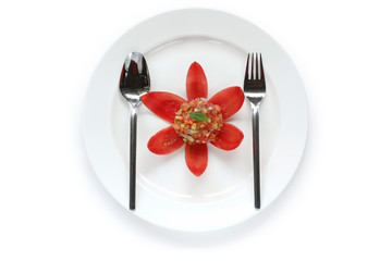 Star Shaped Tomato Salad
