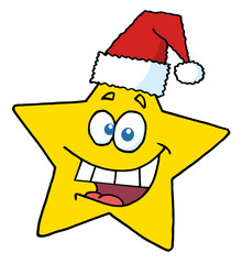 Happy Christmas Star Smiling