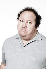 homme expression  d'offense