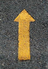 A forwarded yellow arrow