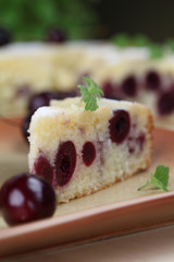 Black cherry sponge cake
