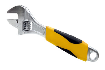adjustable spanner with yellow handle