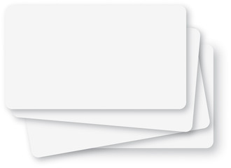 Stack of empty white index cards