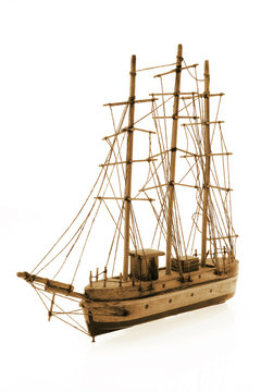 Wooden Antique Tall Ship
