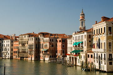 Fototapeta na wymiar Canale Grande Venice Anlegestelle Stadt Fluss