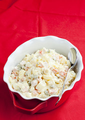 traditional Czech Christmas potato salad