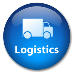 LOGISTICS Web Button (transport delivery express supply chain)