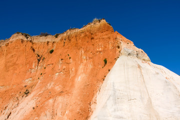 Red montains in Algarve, south of Portugal