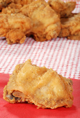 closeup fried chicken