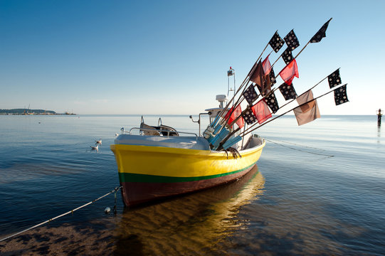 fishing boat, Baltic seaside