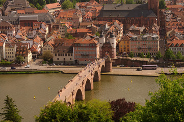 Naklejka premium Heidelberger Old Bridge, summer 2010