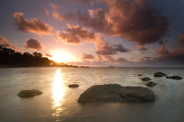 sunrise at lalang beach belitung