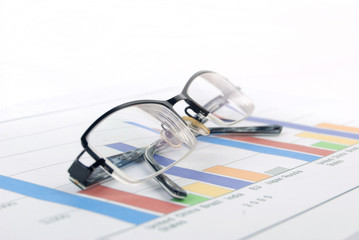glasses on histogram