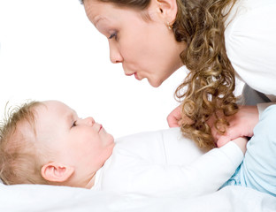 Young mum and daughter