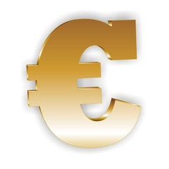 Fototapeta premium Icon Euro Zeichen gold