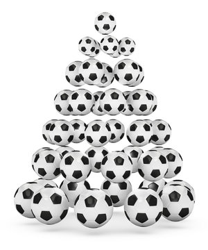Football/soccer themed Christmas Tree