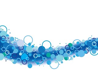 Abstract blue bubbles background