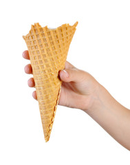 ice cream in the hand