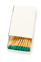 Matchbox isolated on the white background