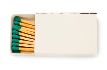Matchbox isolated on the white background
