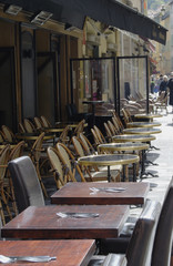 Pavement cafe in Nice Old Town. Provence. France