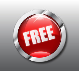 Red free button vector