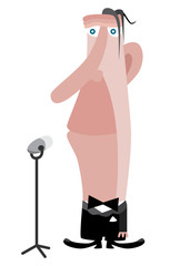 Cartoon illustration of standing Emcee