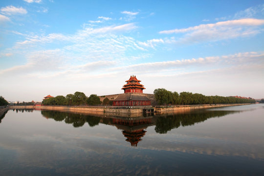 The Forbidden City at dusk
