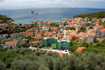 Panorama of Petrovac, Montenegro