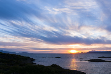 Sunset, Skye, Point of Sleat, Cirrus clouds