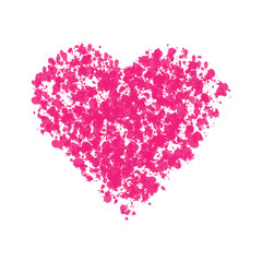 Obraz na płótnie Canvas Pink Heart Ink Splatter