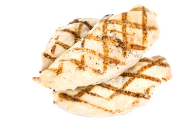 Grilled Chicken Breasts Isolted on White