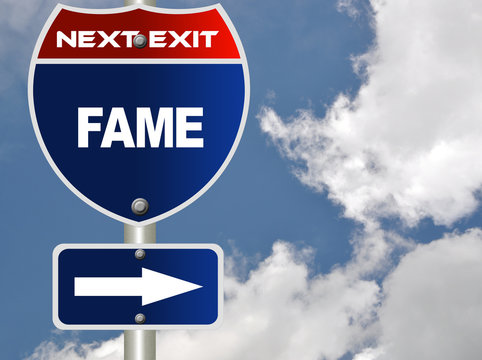 Fame road sign