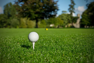 Golf ball on the irish course