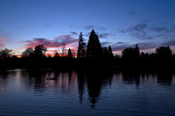 Fototapeta na wymiar Sunset by the Lake 2