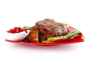 bbq meat with spices