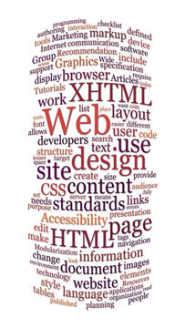 website web design word cloud