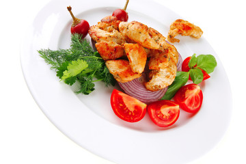 chicken meat and vegetables