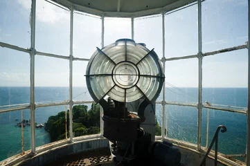 Deurstickers inside the top part of lengkuas island lighthouse © beltsazar
