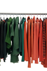 Colorful Fashion clothing rack display
