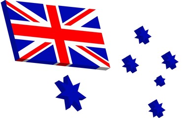 Flagge Australien 3D