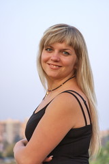 Fototapeta premium beautiful girl on nature