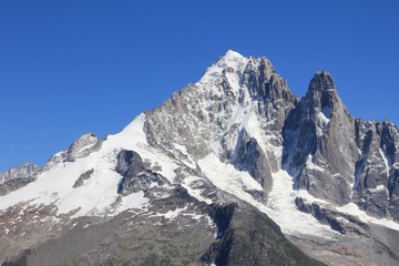 Mont-Blanc and sky blue and white
