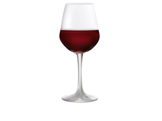 vector illustration of a glass of red wine
