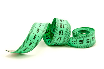 Measuring tape of the tailor ,  on white background