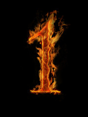 Fototapeta premium Fiery font 