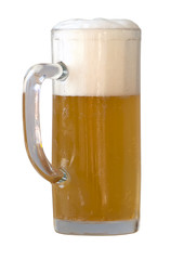beer mug on a white