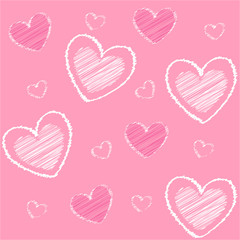 heart icons, valentine's day, card, wallpaper