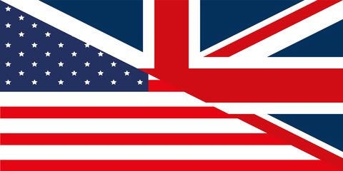 British / American Flag - International Relationship