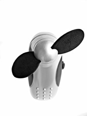 Silver ventilator isolated on white